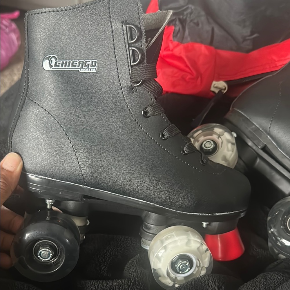 Kids Black Roller Skates